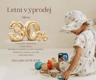 Velká letní výprodej -30%! Akce platná 8.-10.8. #mimilove #sleva #vyprodej #leto #akce