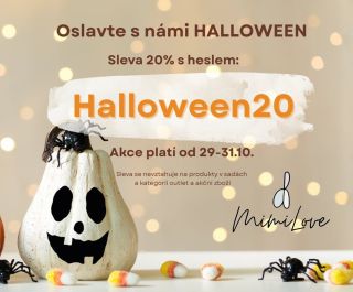 🎃Máme pro vás strašidelnou akci v podobě 20% slevy na vše! Zadej kód halloween20 a získej krásnou halloweenskou výslužku...