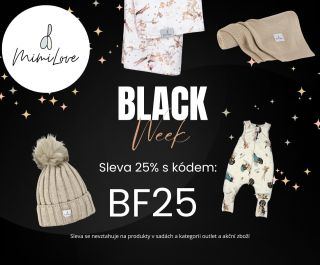 🎉Black Friday je tu! Dnes 28.11. nakoupíte se speciální slevou 25% na celý nákup. Stačí zadat v košíku kód BF25 a je to....